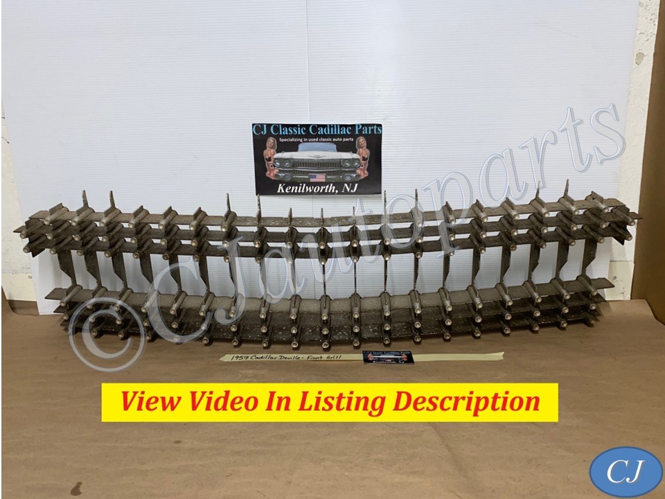 OEM 1959 Cadillac Deville Eldorado Fleetwod FRONT CENTER GRILL GRILLE WITH BULLETS #3511498